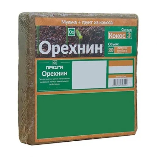 Кокосовый субстрат Орехнин 2 кг (25л) Кокосовый субстрат Орехнин 2 кг (25л)